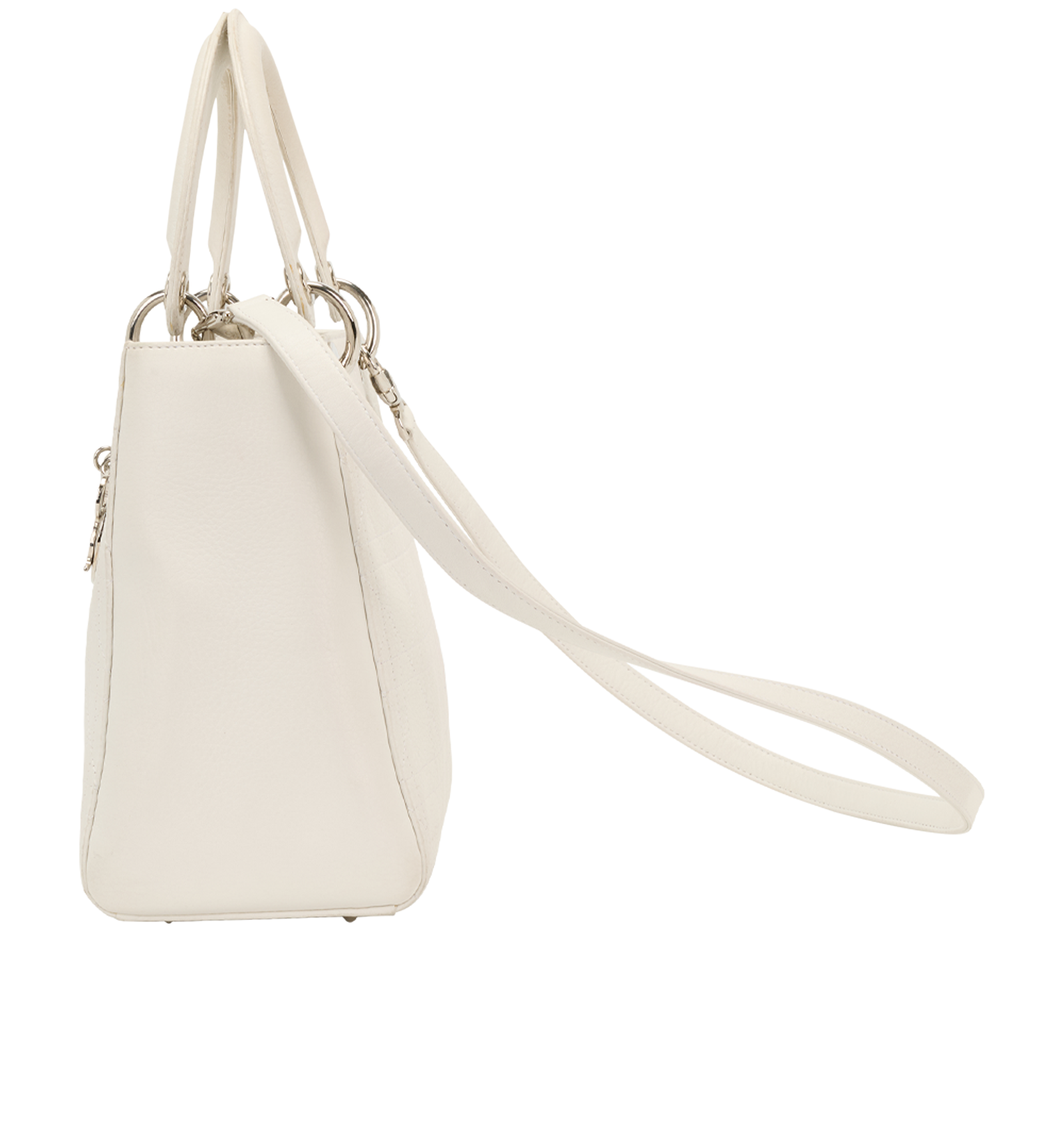 Lady Dior, &pound;1,100, Handbags, White, Leather, Bottom view